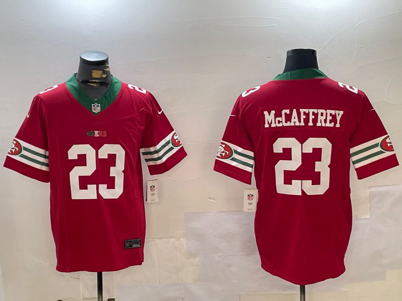 Men San Francisco 49ers #23 Mccaffrey Red Mexico three generations 2024 Nike Vapor Limited NFL Jersey style 1->san francisco 49ers->NFL Jersey